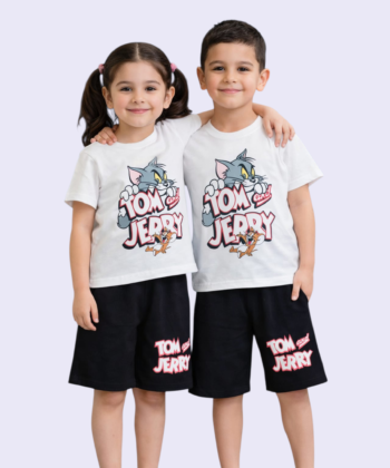 Tom And Jerry T-Shirt And Shorts Pair
