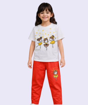 Dancing Doll White Shirt + Red Trauser