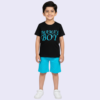 Mama's Boy Black Nicker Shirt Set