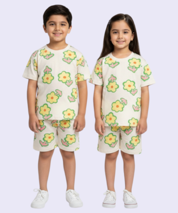 AllOver Flower Unisex Nicker Shirt Pair