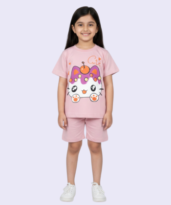 Cute Kiti Nicker shirt Pair Set
