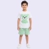 White Meshed Teddy Nicker Shorts
