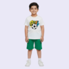 Goal Printed T-Shirt & Green Shorts