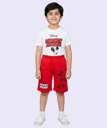 Mickey Mouse White And Red Combo