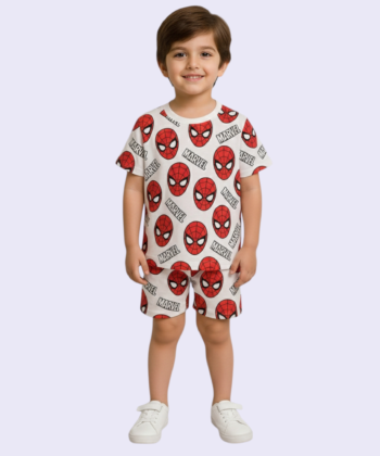 Half Sleeves AllOver SpiderMan Set